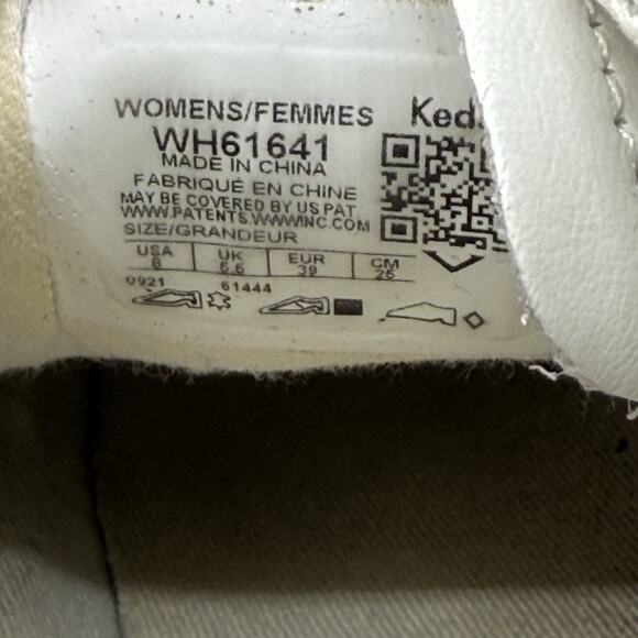 Keds For Kate Spade White Leather Sneakers Womens Size 8 WH61641 - Picture 7 of 8